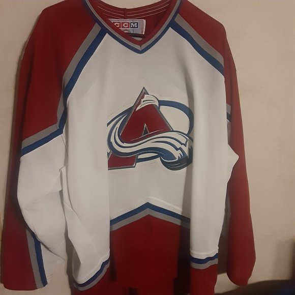 CCM Men's VTG 90's NHL Colorado Avalanche Hockey Jersey Size XL - Picture 2 of 6